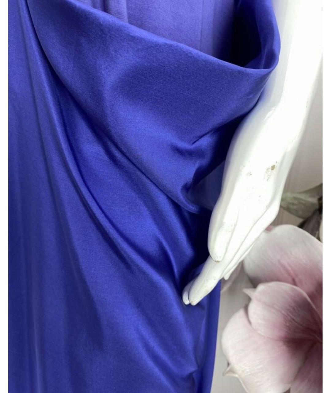 LIVIANA CONTI Фиолетовое хлопковое повседневное платье, фото 4