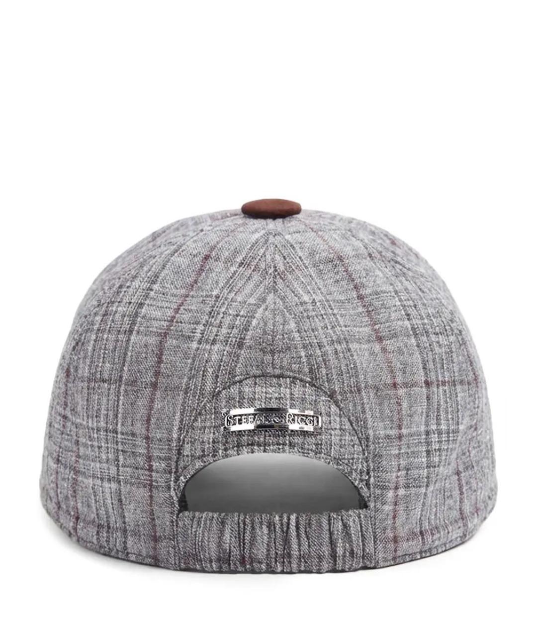 STEFANO RICCI Серая шерстяная кепка/бейсболка, фото 2