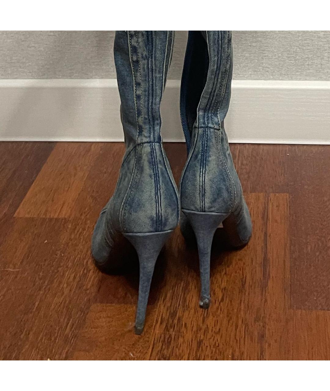 DIESEL Синие ботфорты, фото 4