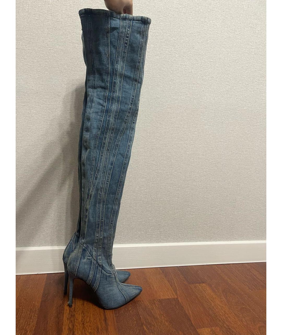 DIESEL Синие ботфорты, фото 9