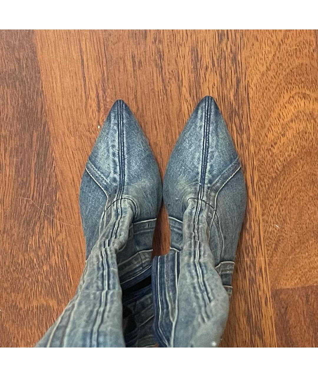 DIESEL Синие ботфорты, фото 3