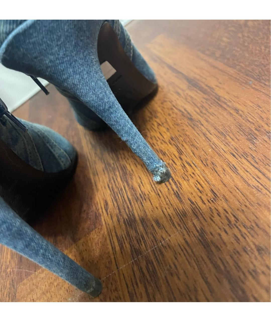 DIESEL Синие ботфорты, фото 5