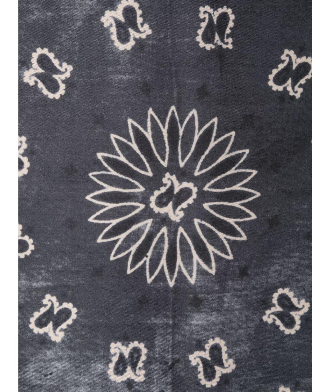 GOLDEN GOOSE DELUXE BRAND Серый шелковый платок, фото 3