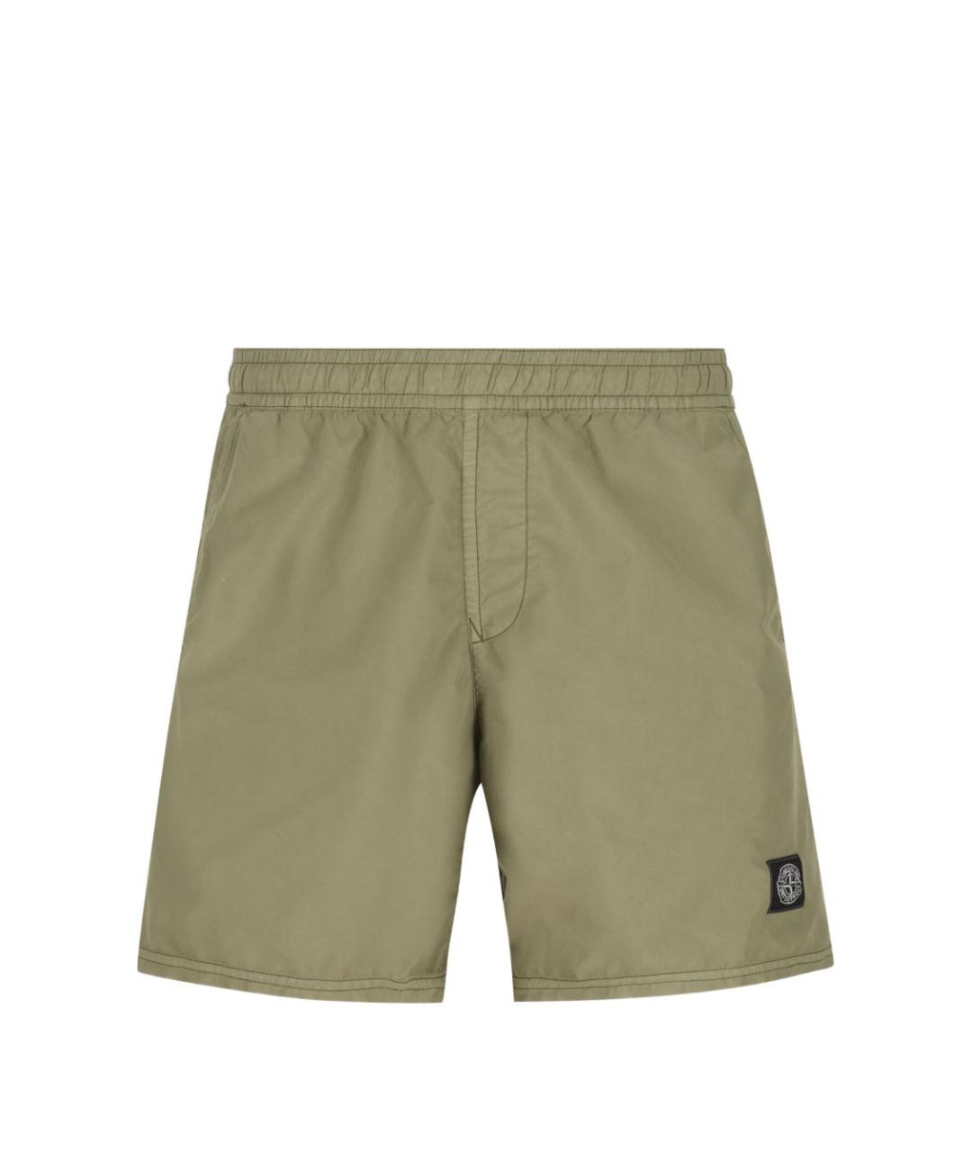 STONE ISLAND Зеленые полиамидовые плавки, фото 1