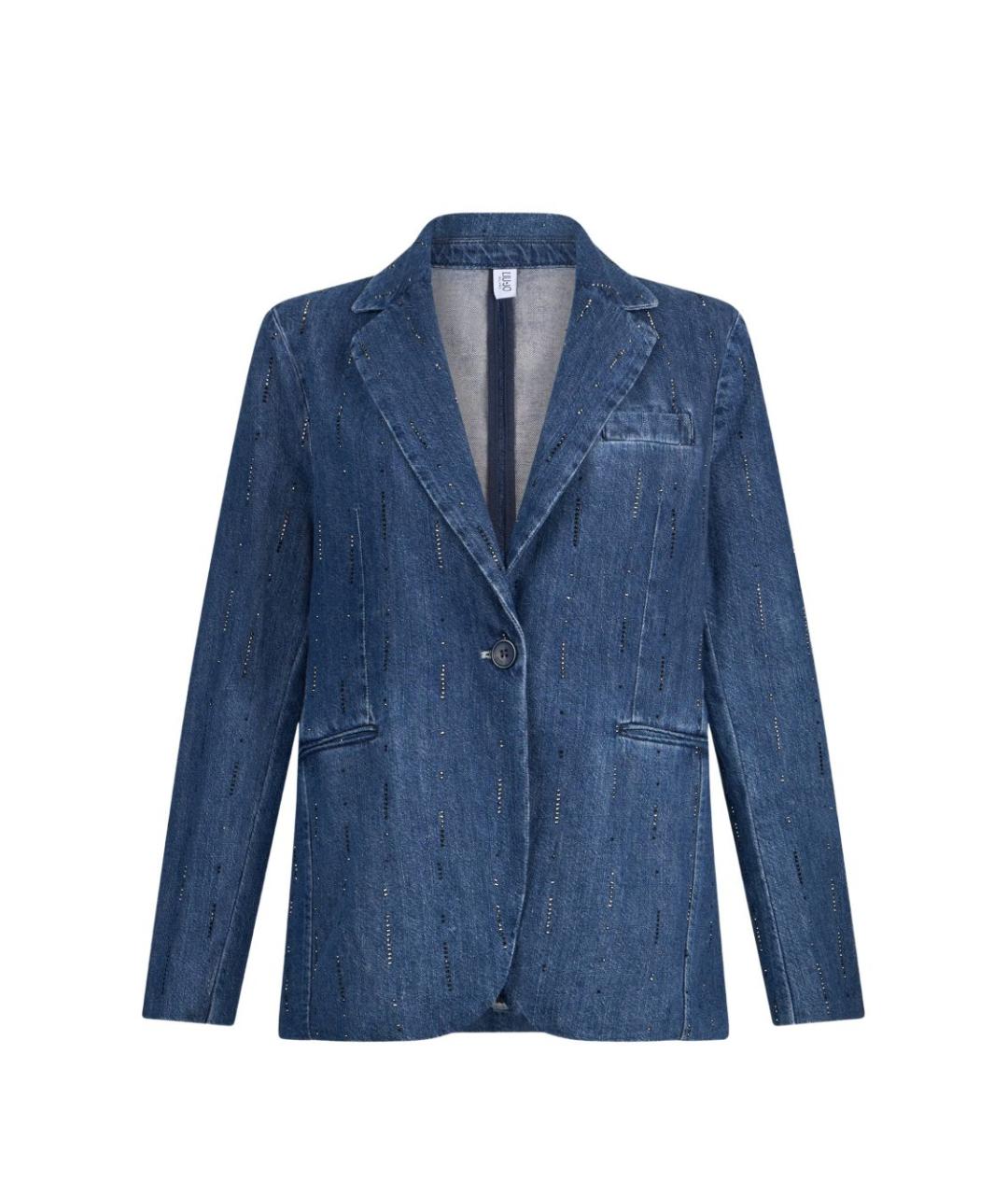 LIU JO Синий хлопковый жакет/пиджак, фото 1