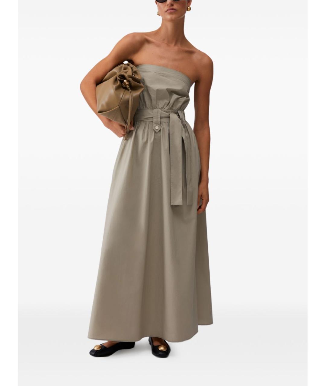 LIU JO Серое хлопковое платье, фото 4