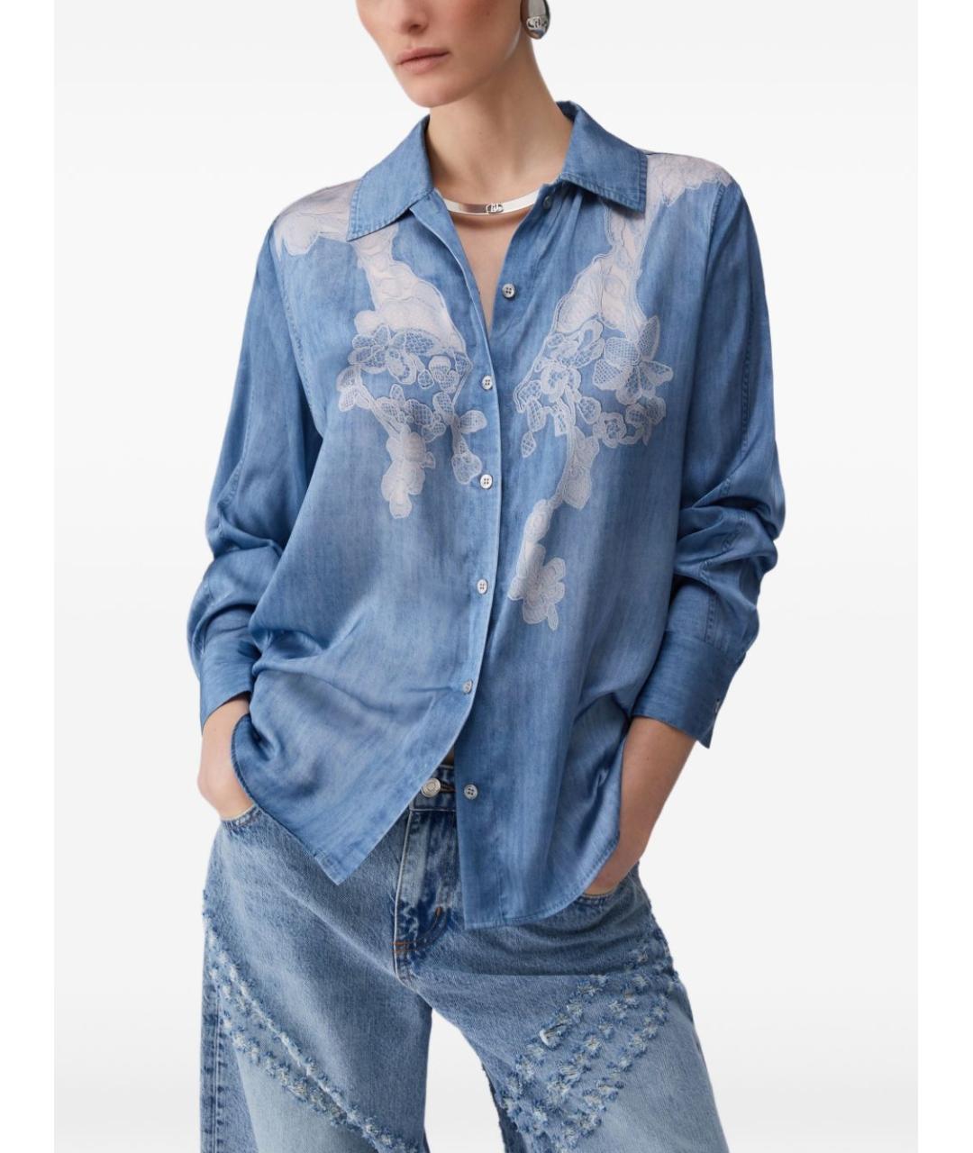 LIU JO Синяя полиэстеровая рубашка, фото 5