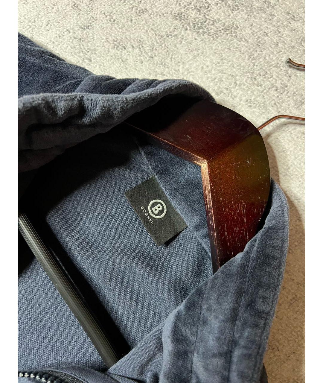 BOGNER Темно-синий хлопковый джемпер / свитер, фото 5