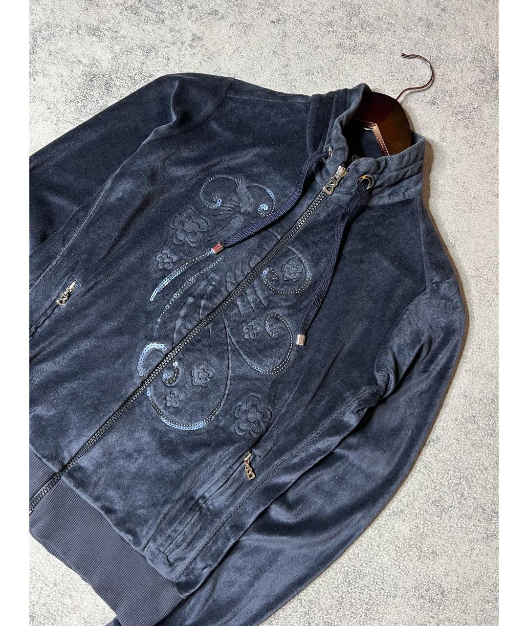 BOGNER Темно-синий хлопковый джемпер / свитер, фото 3