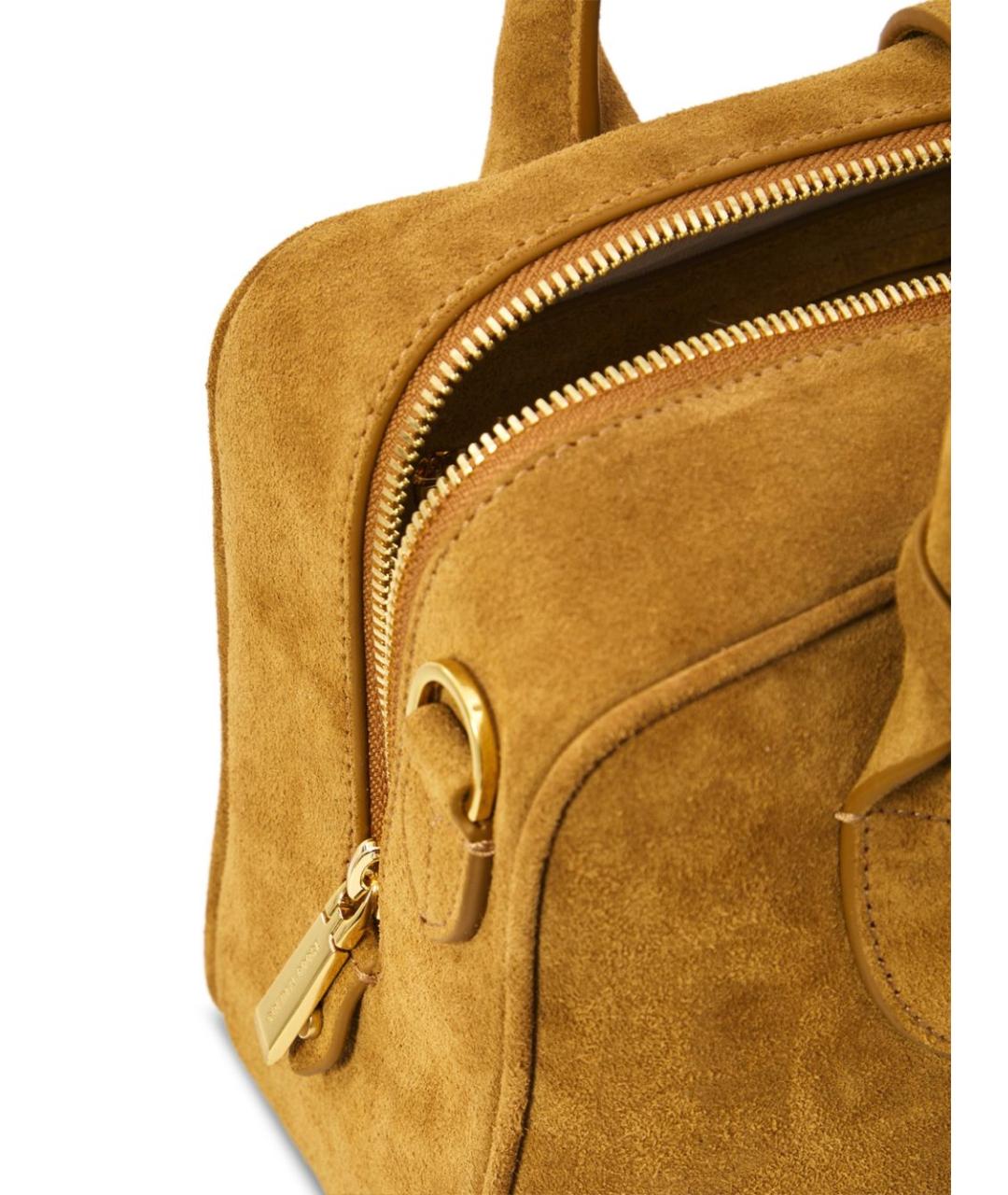 GOLDEN GOOSE DELUXE BRAND Бежевая кожаная сумка с короткими ручками, фото 2