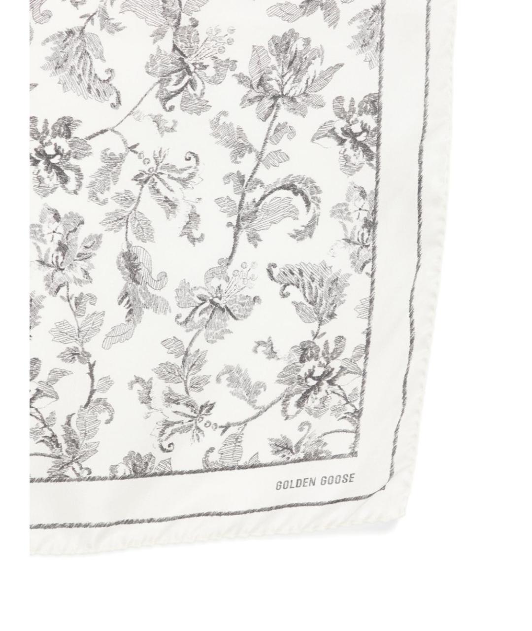 GOLDEN GOOSE DELUXE BRAND Черный шелковый шарф, фото 2