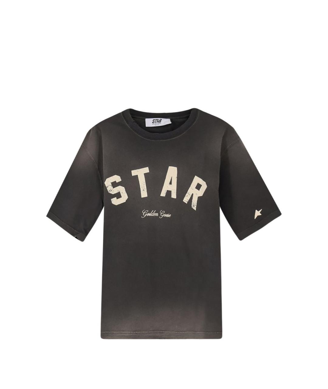 GOLDEN GOOSE DELUXE BRAND Серая хлопковая футболка, фото 1