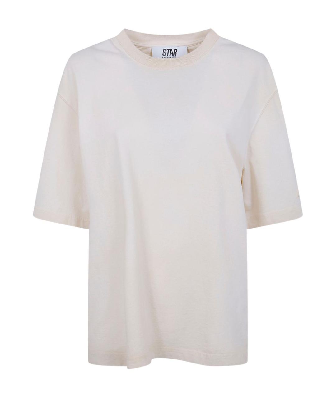 GOLDEN GOOSE DELUXE BRAND Белая хлопковая футболка, фото 1