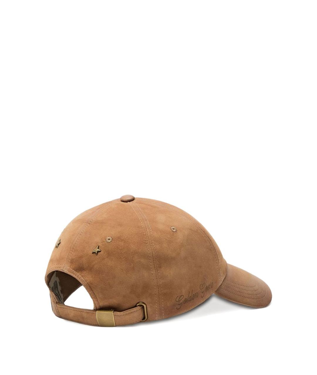 GOLDEN GOOSE DELUXE BRAND Коричневая кожаная кепка, фото 2