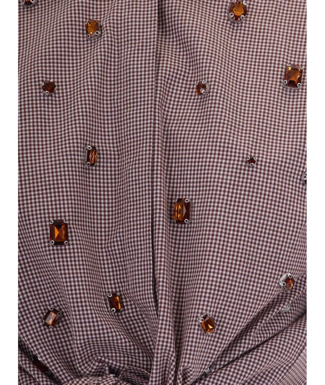 LIU JO Коричневая хлопковая рубашка, фото 2