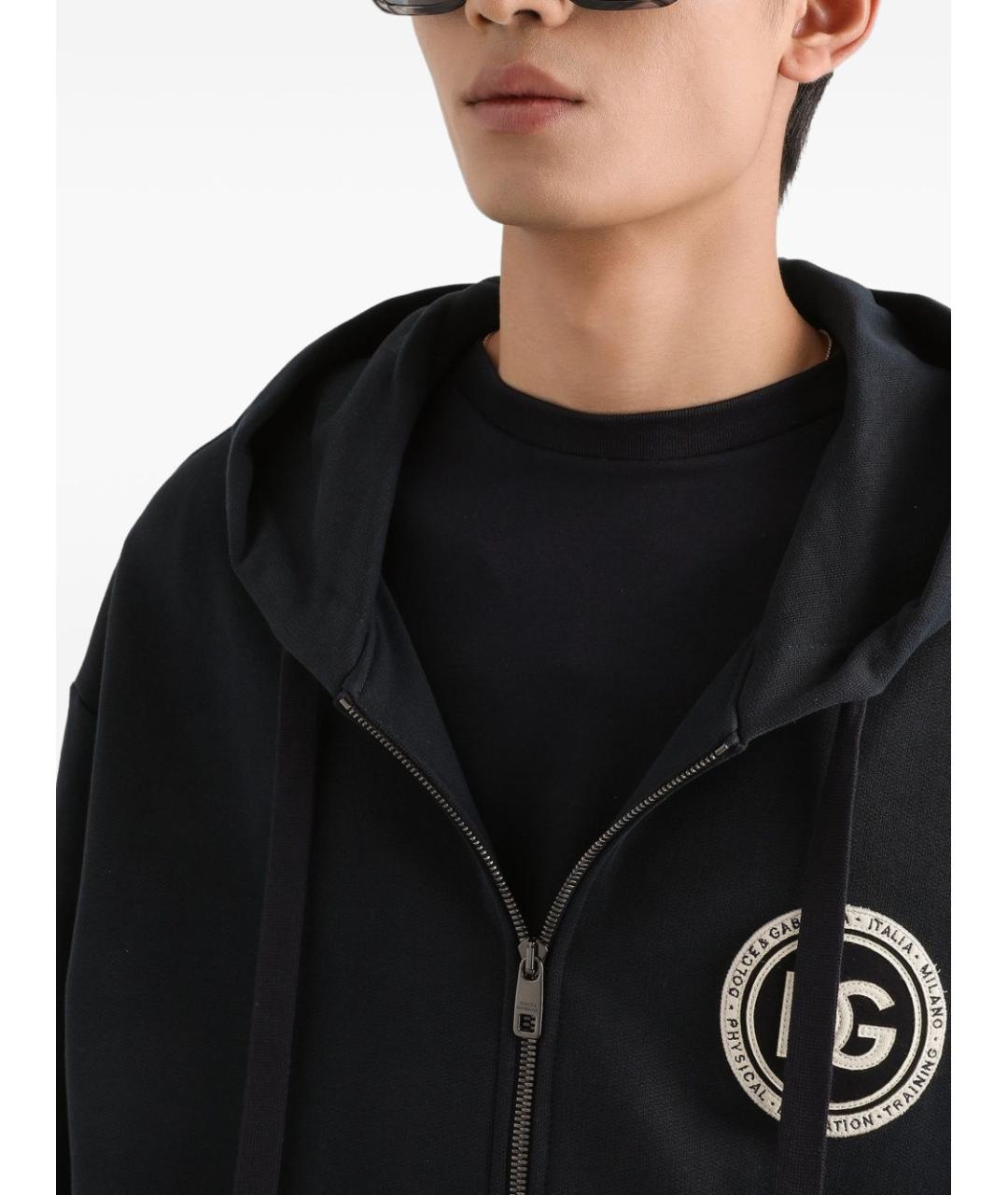 DOLCE&GABBANA Синий хлопковый джемпер / свитер, фото 3