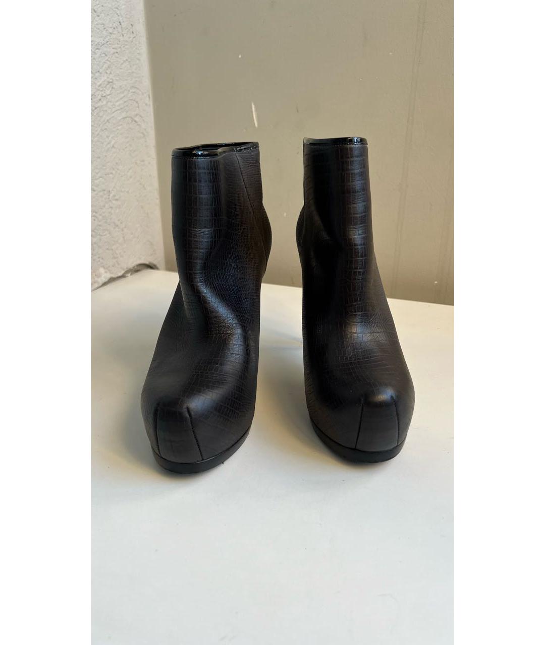 SAINT LAURENT Черные кожаные ботильоны, фото 2