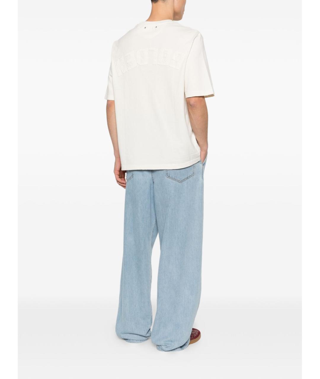 GOLDEN GOOSE DELUXE BRAND Белая хлопковая футболка, фото 2