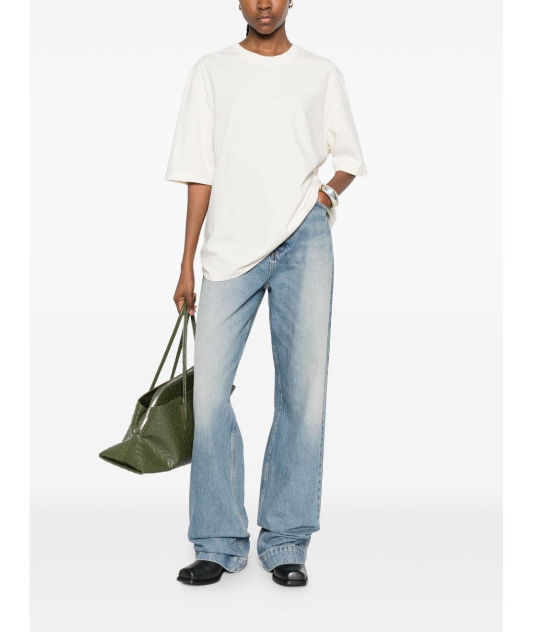 GOLDEN GOOSE DELUXE BRAND Белая хлопковая футболка, фото 5