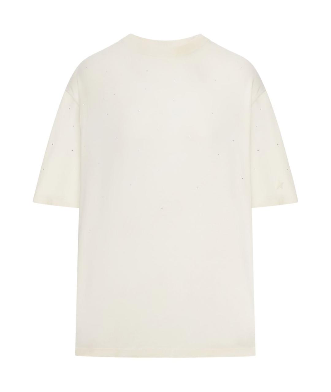 GOLDEN GOOSE DELUXE BRAND Белая хлопковая футболка, фото 2