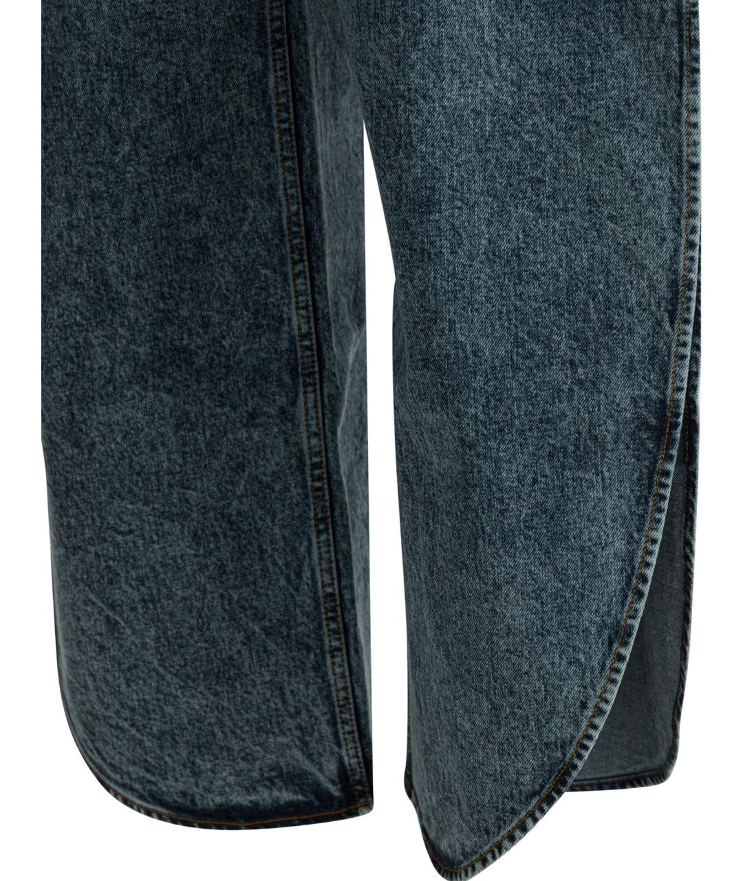 ALAIA Голубые хлопковые джинсы клеш, фото 4