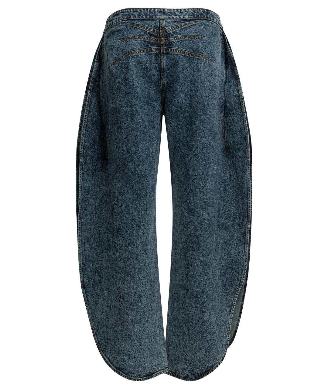 ALAIA Голубые хлопковые джинсы клеш, фото 2