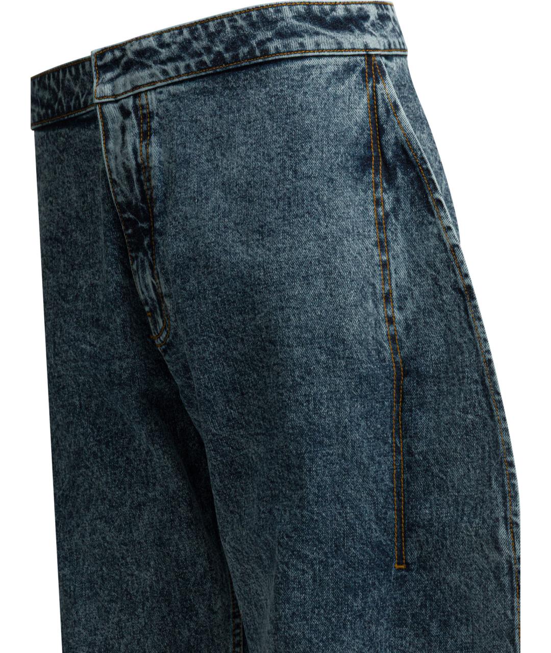 ALAIA Голубые хлопковые джинсы клеш, фото 3