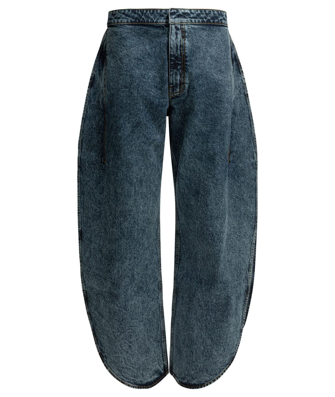 ALAIA Голубые хлопковые джинсы клеш, фото 1