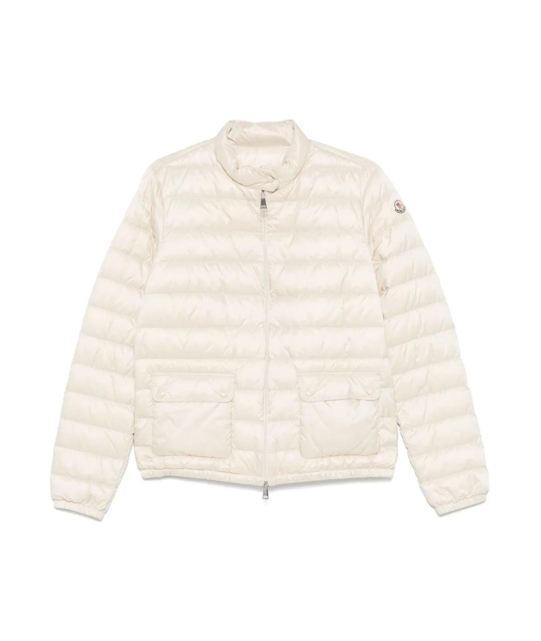 MONCLER Бежевая полиамидовая куртка, фото 3