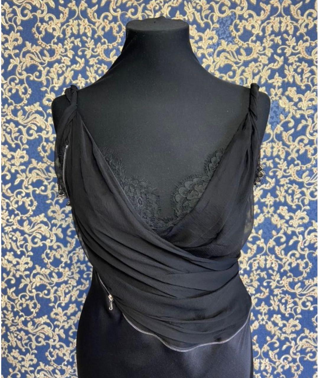 MOSCHINO Черное шелковое вечернее платье, фото 7