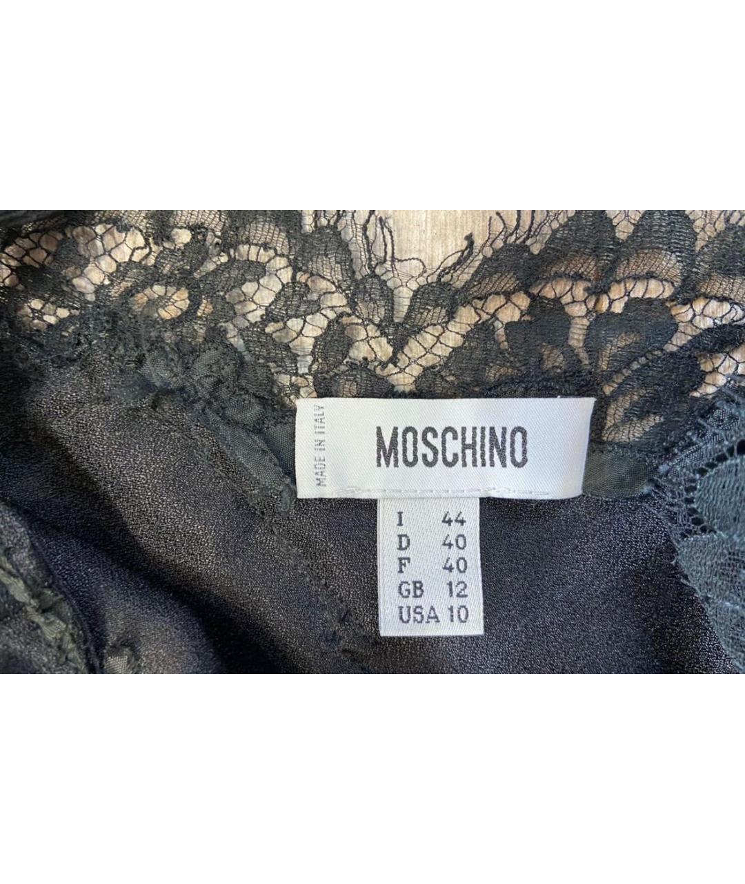 MOSCHINO Черное шелковое вечернее платье, фото 4