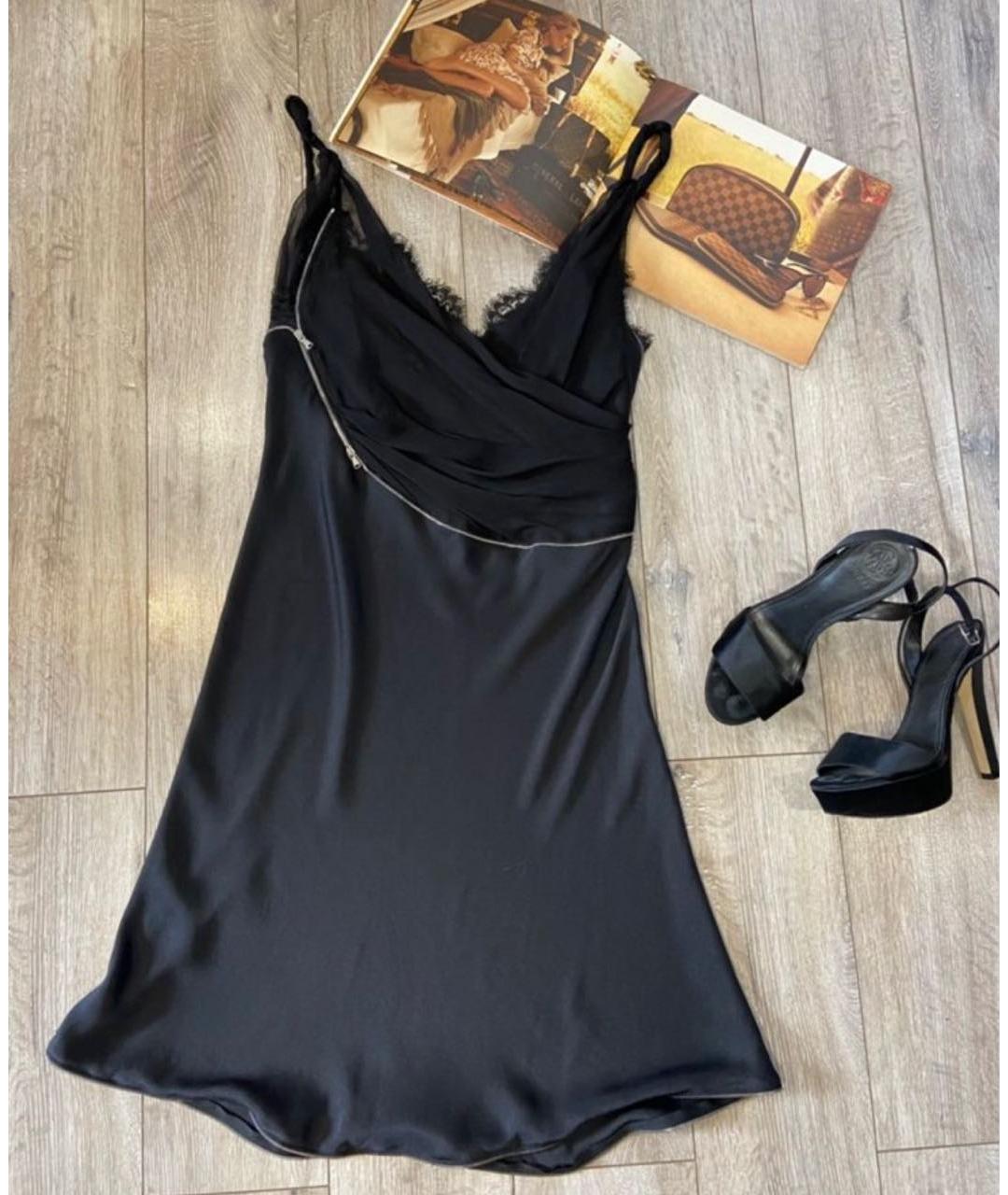 MOSCHINO Черное шелковое вечернее платье, фото 5