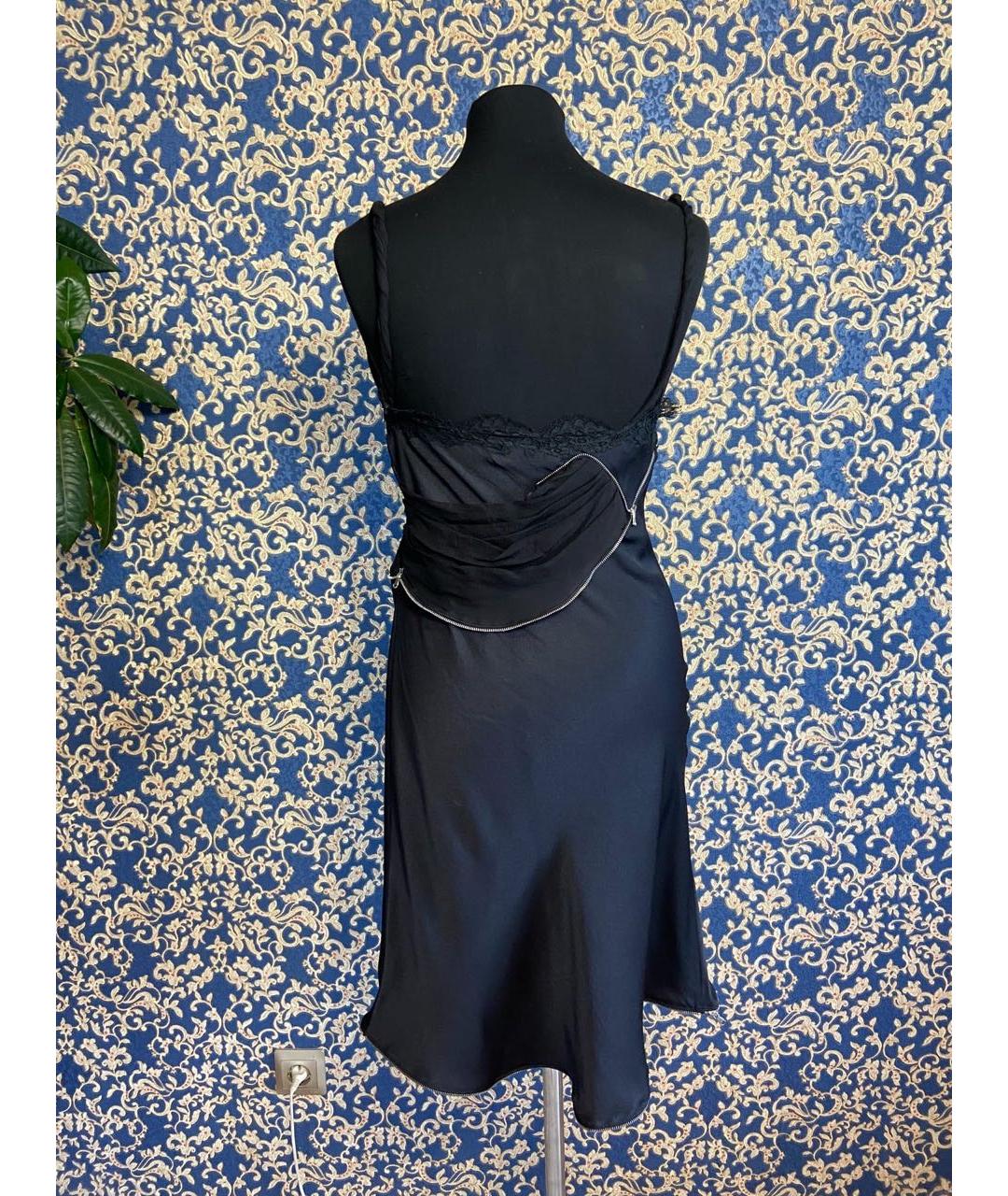 MOSCHINO Черное шелковое вечернее платье, фото 2