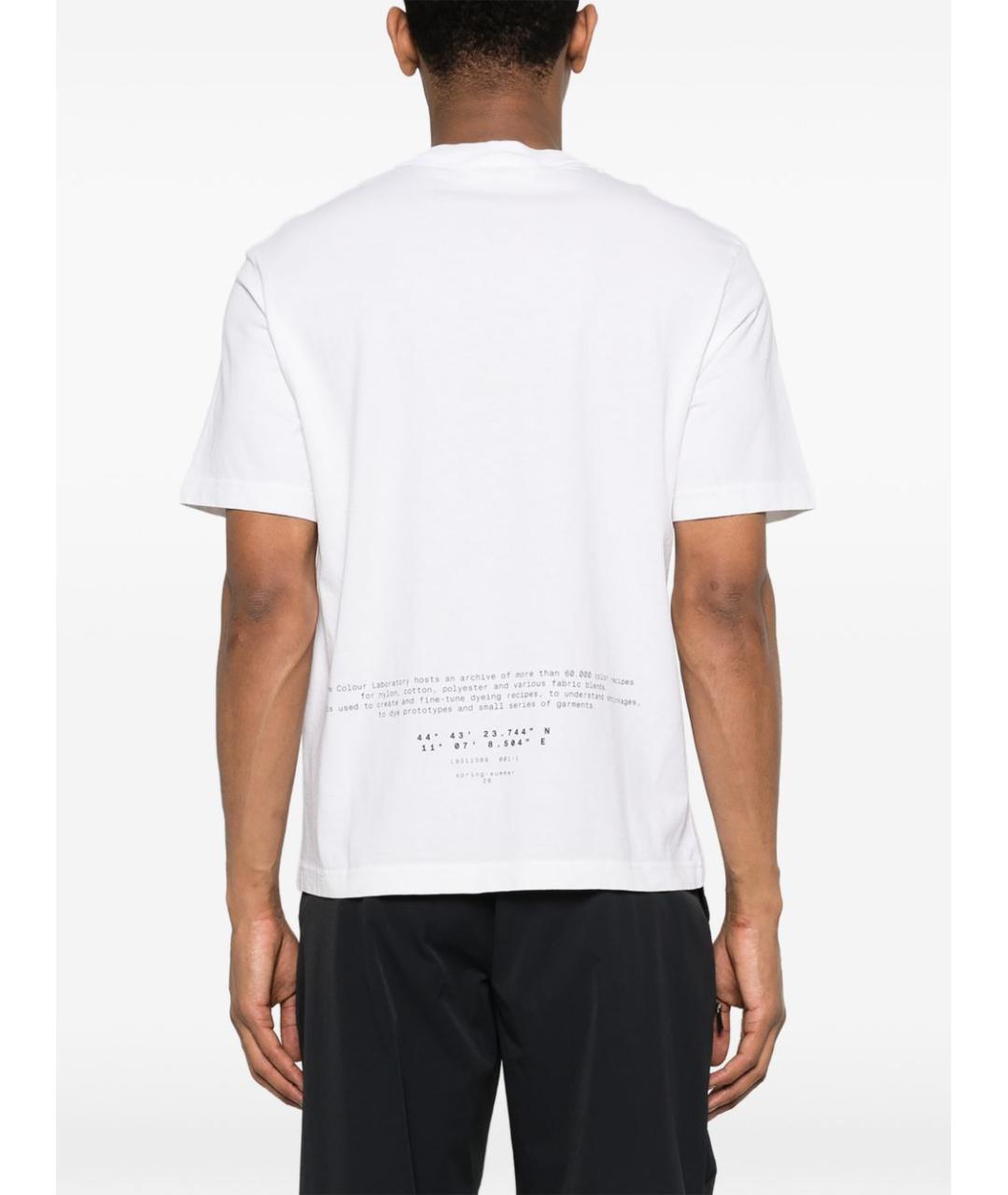 STONE ISLAND Белая хлопковая футболка, фото 4