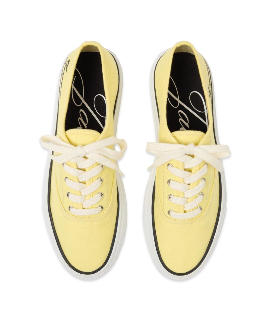 JACQUEMUS Желтые текстильные кеды, фото 3