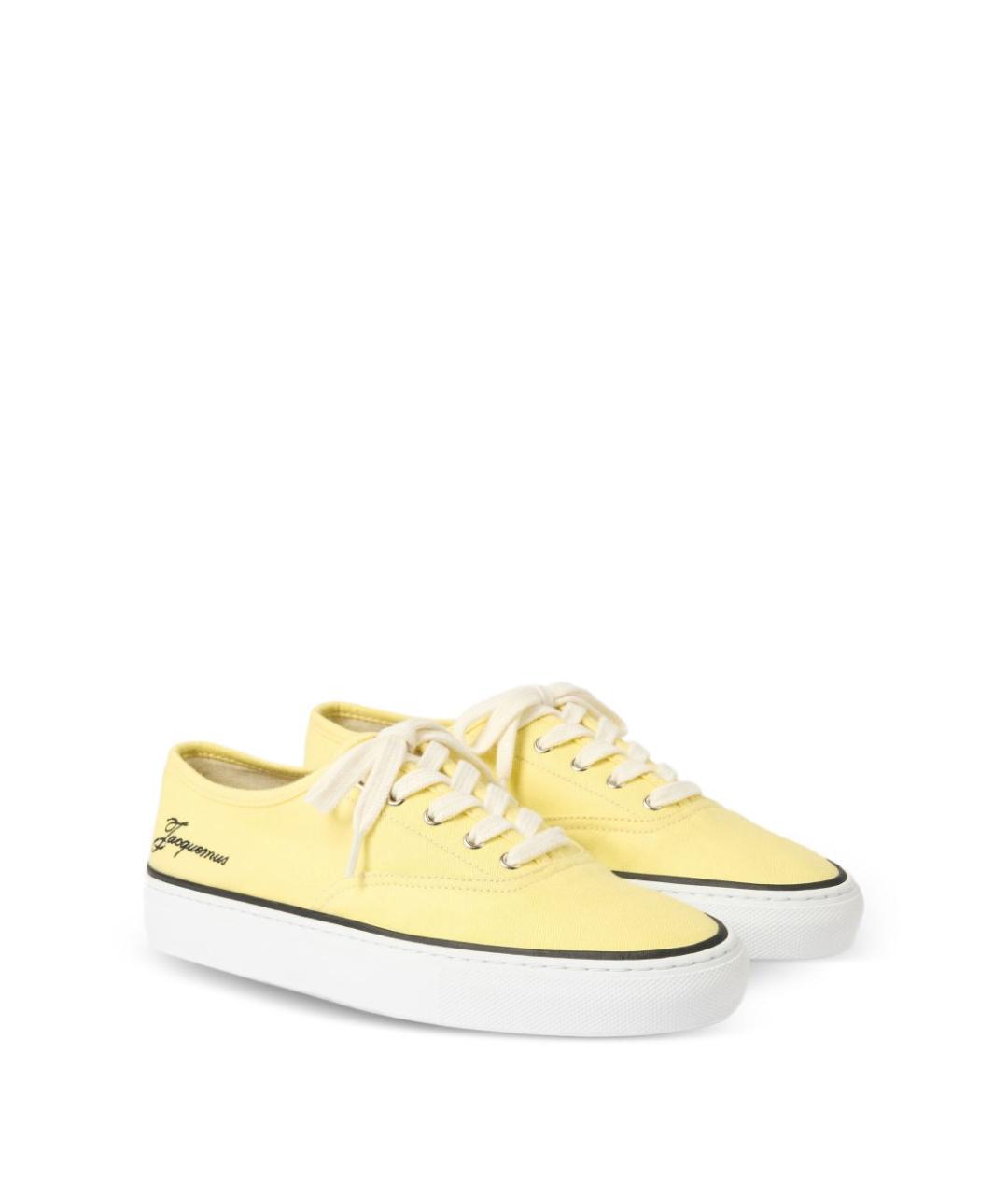 JACQUEMUS Желтые текстильные кеды, фото 2