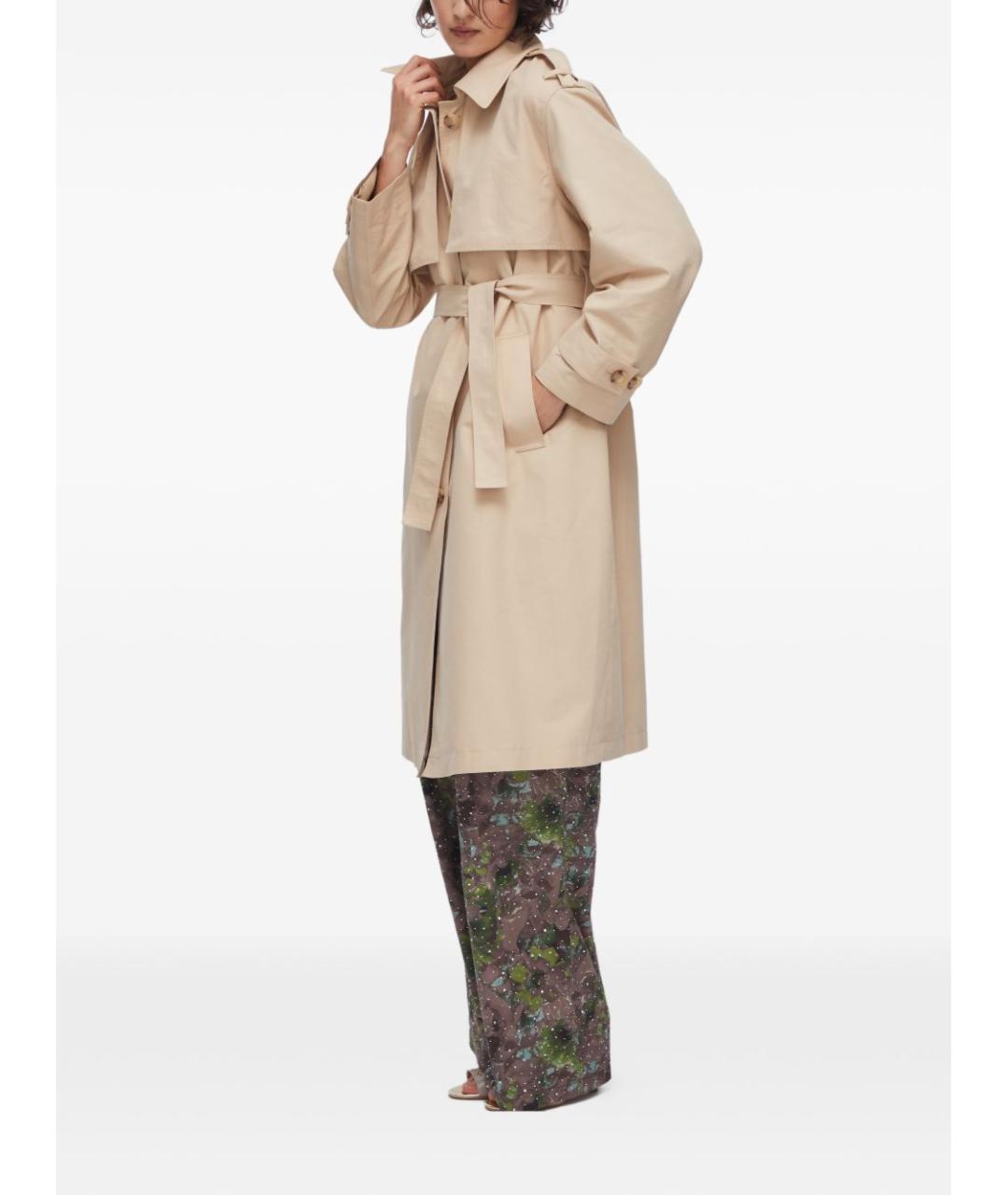 LIU JO Бежевый хлопковый тренч/плащ, фото 2