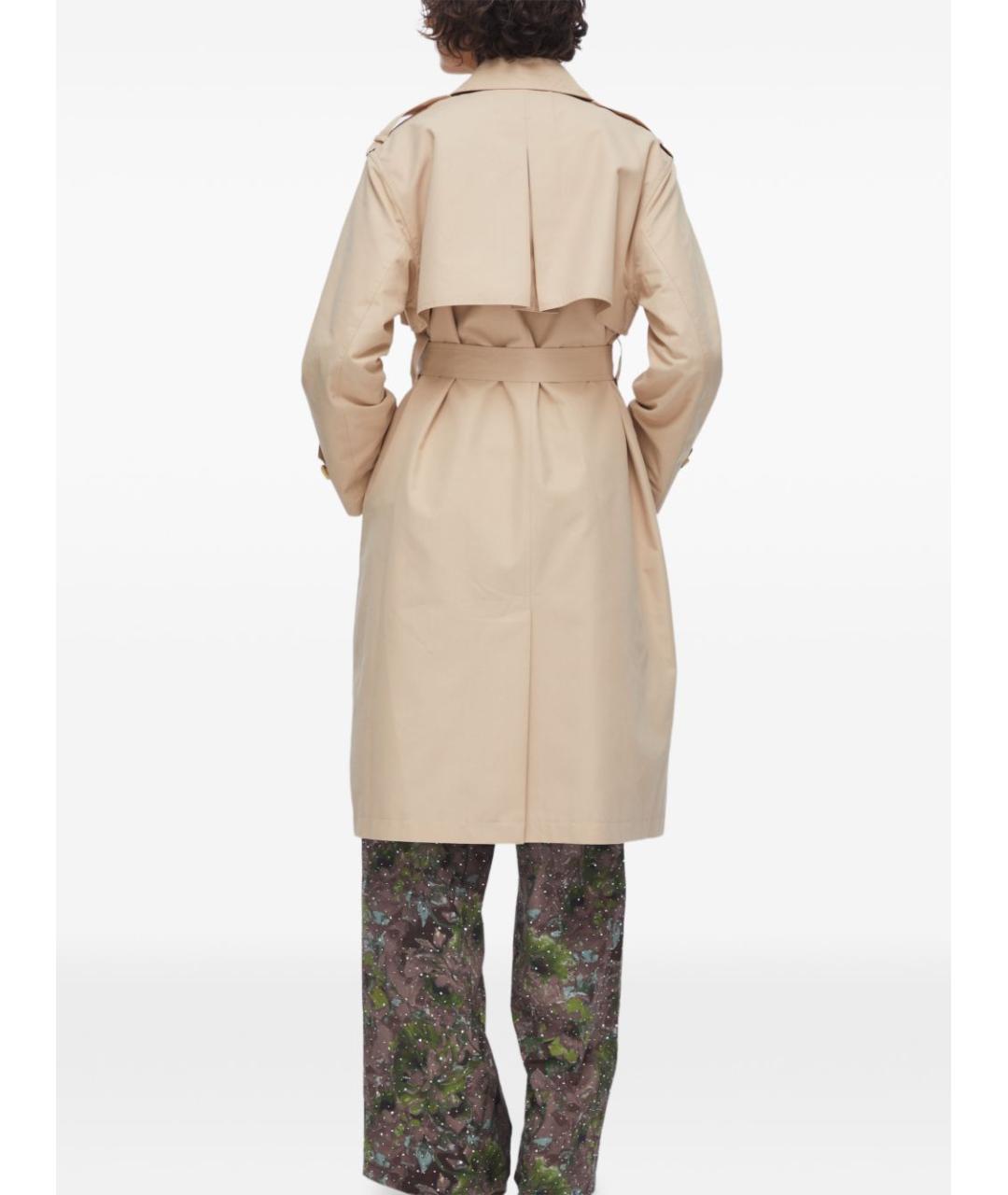 LIU JO Бежевый хлопковый тренч/плащ, фото 5