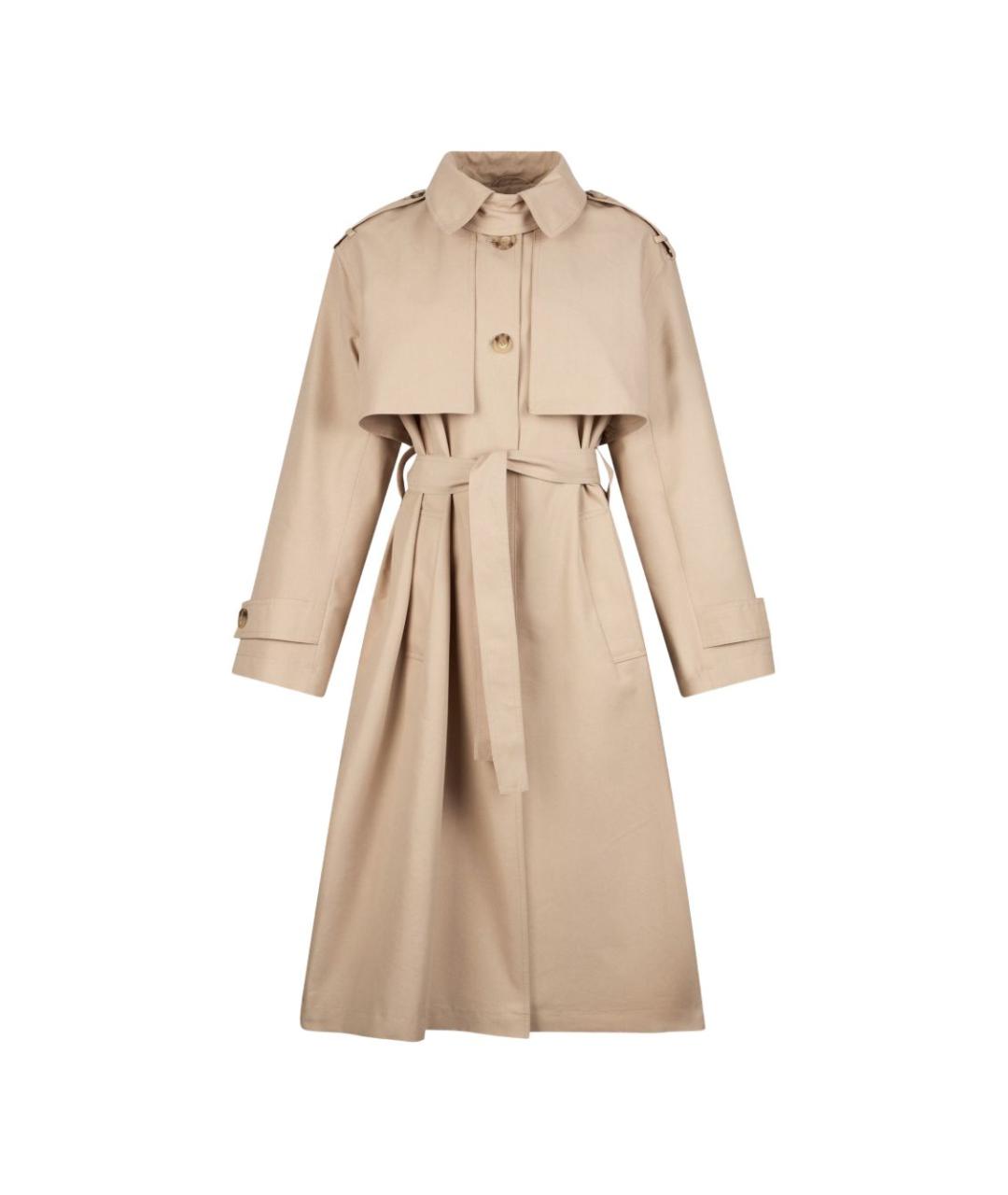 LIU JO Бежевый хлопковый тренч/плащ, фото 1