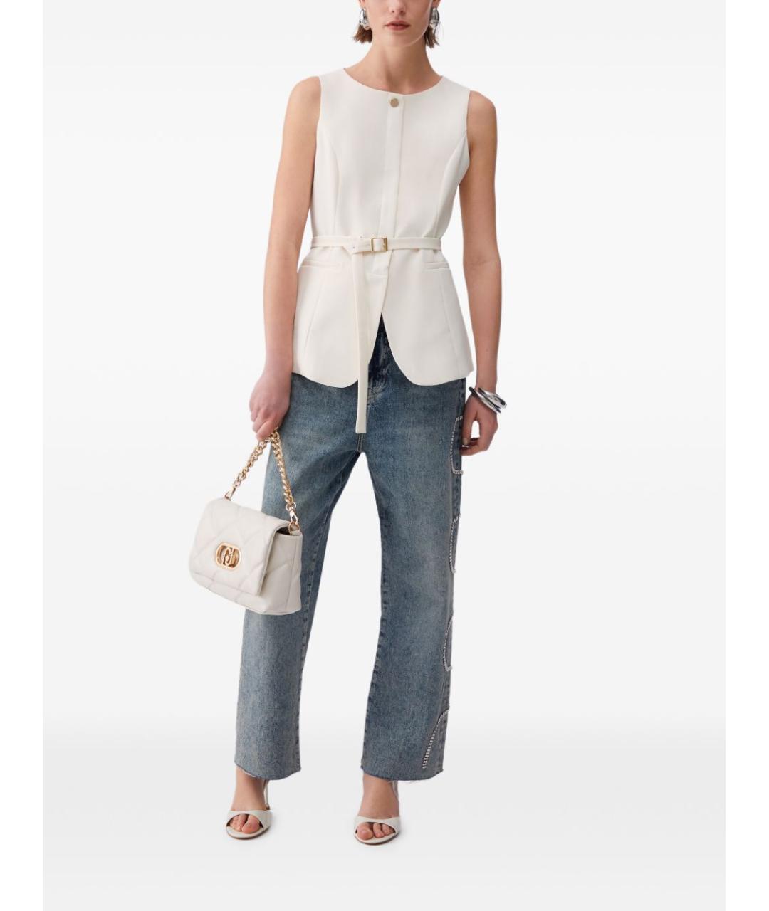 LIU JO Бежевый полиэстеровый жилет, фото 5