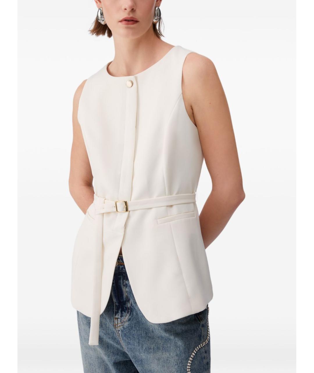 LIU JO Бежевый полиэстеровый жилет, фото 2