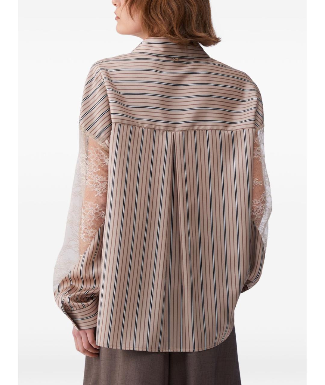 LIU JO Коричневая полиэстеровая рубашка, фото 4