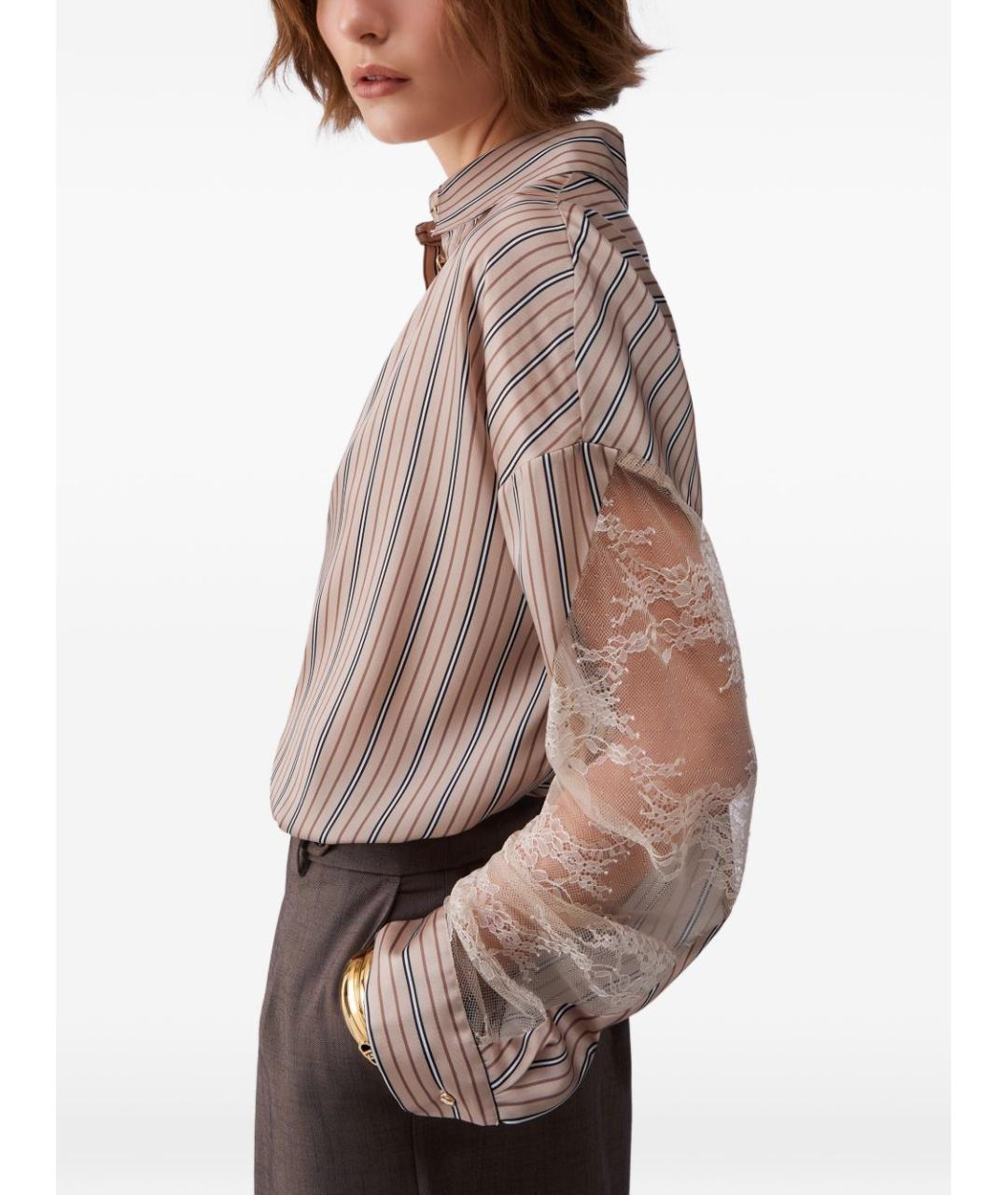 LIU JO Коричневая полиэстеровая рубашка, фото 2