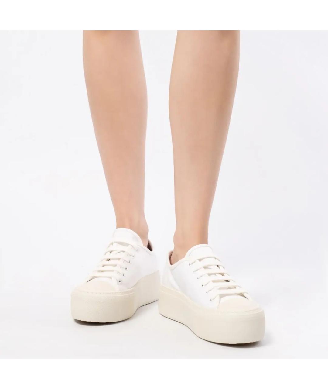 PRADA Белые текстильные кеды, фото 7