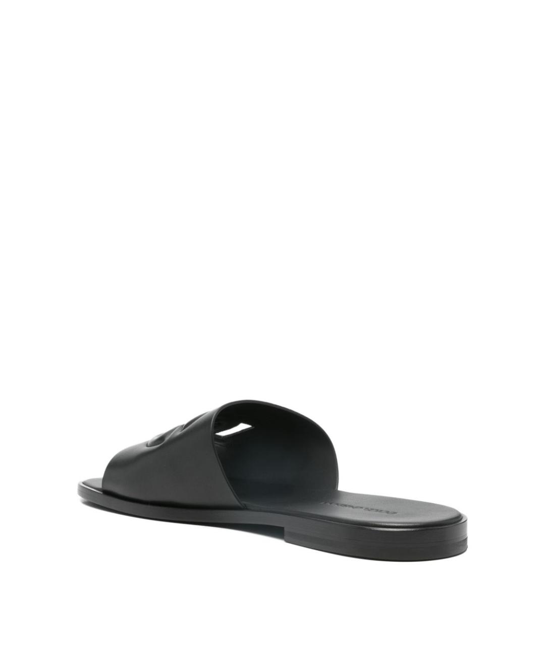 DOLCE&GABBANA Черные кожаные сандалии, фото 4