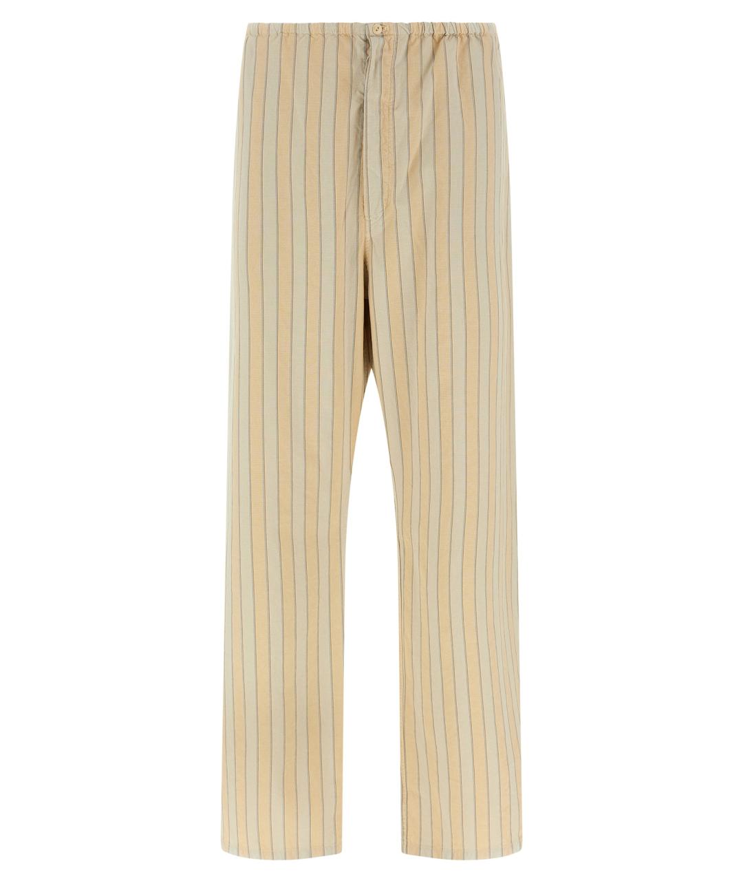 MAISON MARGIELA Бежевые хлопковые повседневные брюки, фото 1