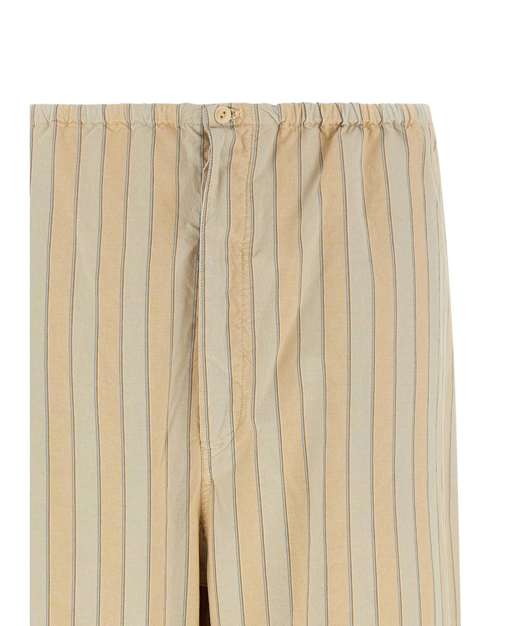 MAISON MARGIELA Бежевые хлопковые повседневные брюки, фото 3