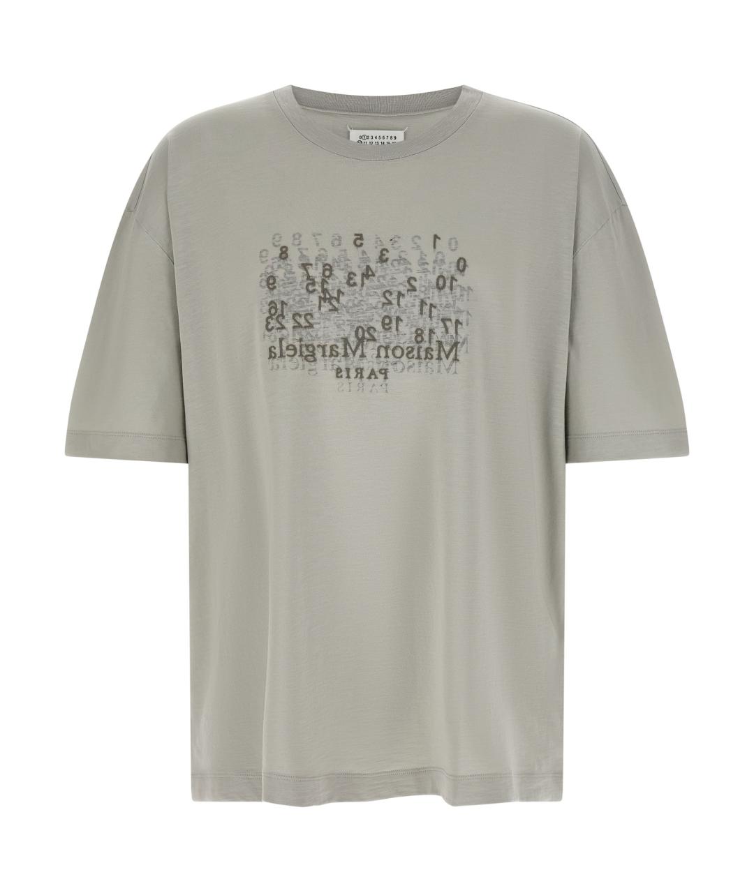 MAISON MARGIELA Серая хлопковая футболка, фото 1