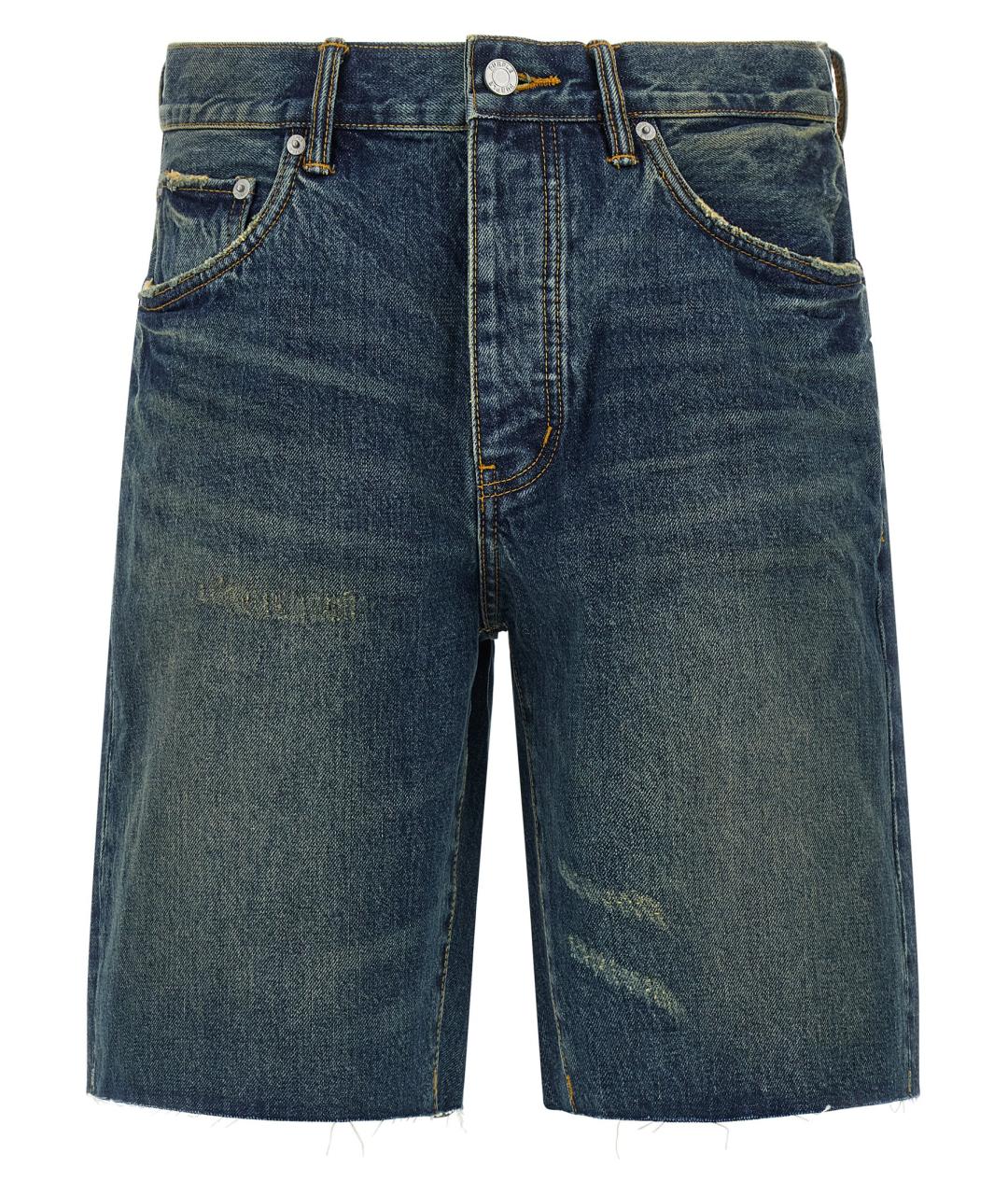 PURPLE Синие хлопковые шорты, фото 1