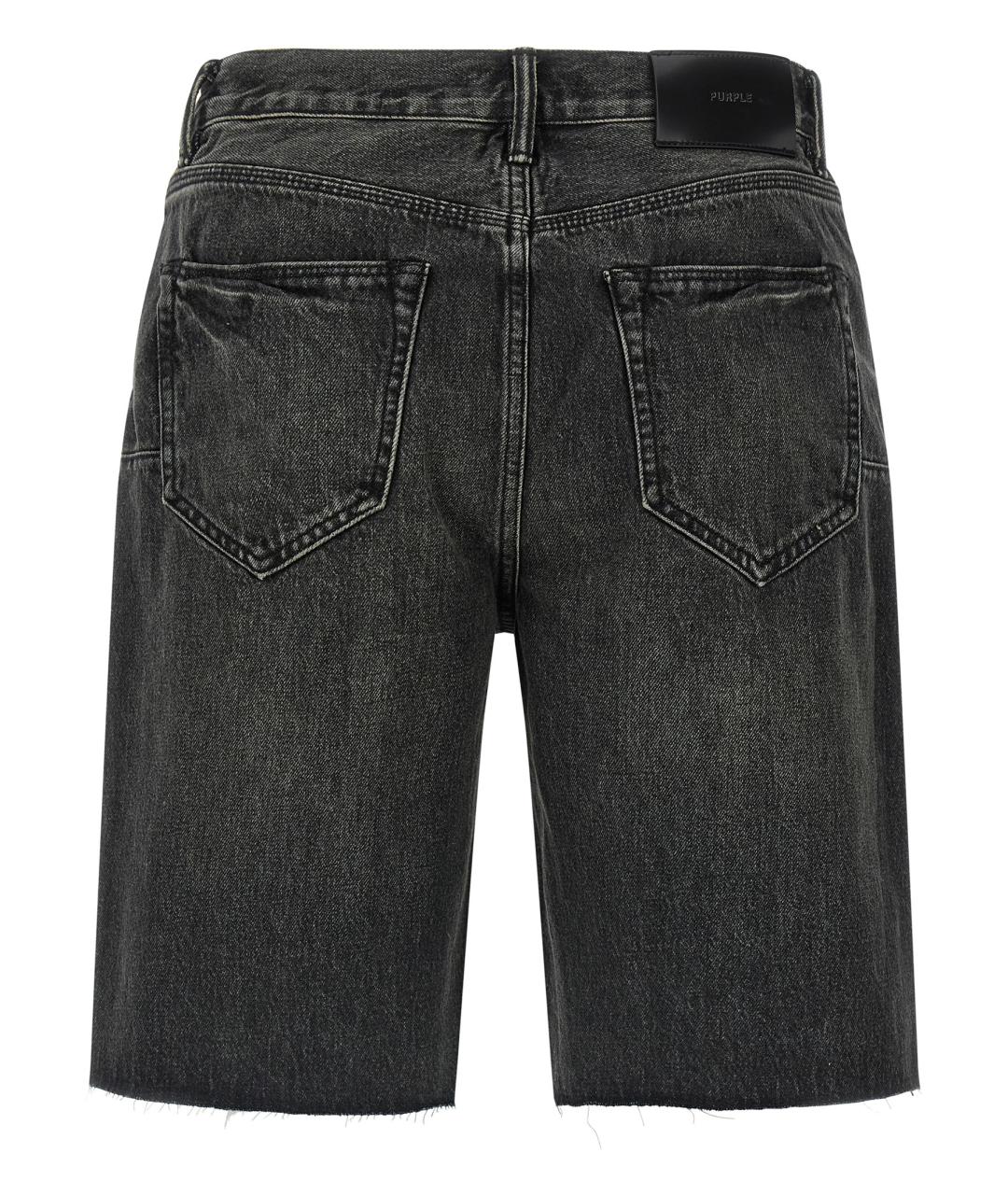 PURPLE Черные хлопковые шорты, фото 2